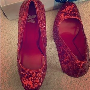 Women’s Red sequin heels